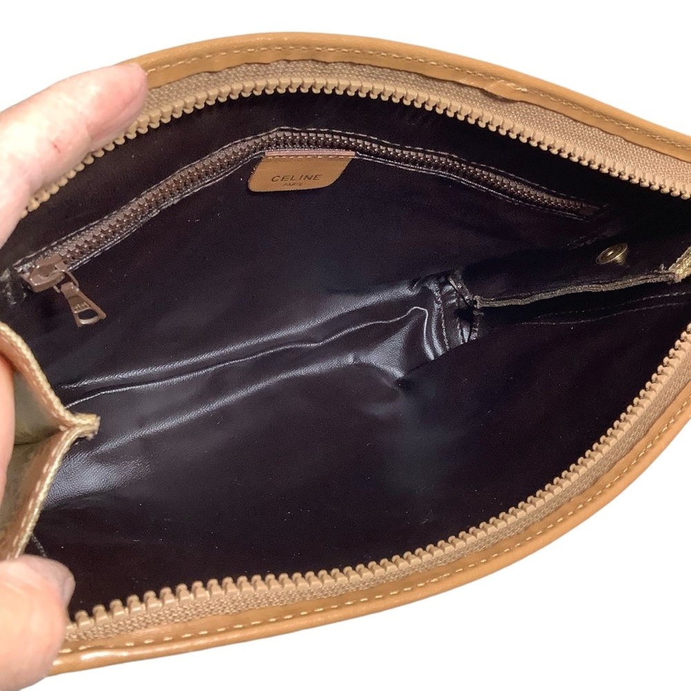 Celine Macadam Brown Monogram Clutch Vintage - Picture 9 of 15